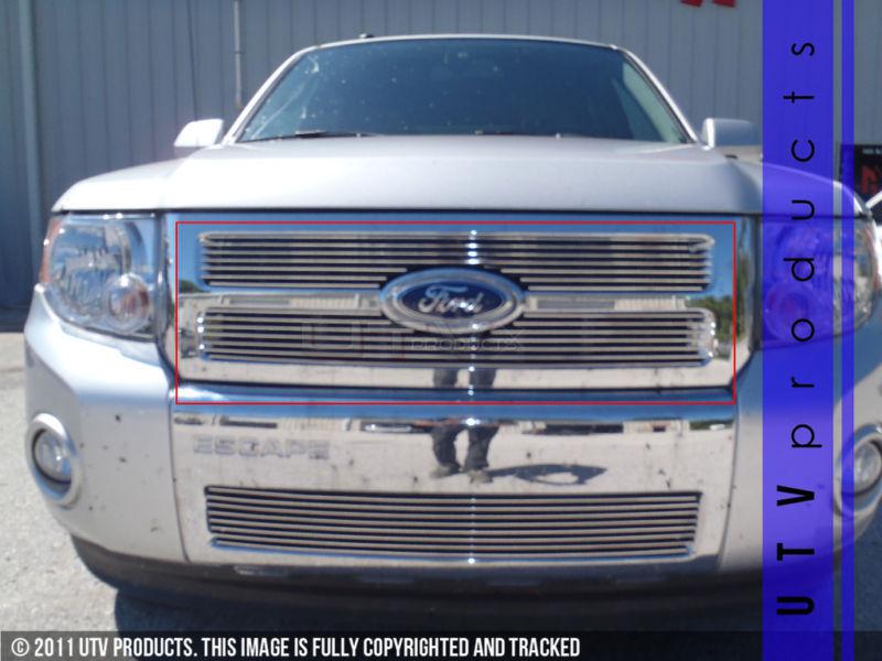 2008 - 2012 ford escape 2pc upper chrome billet grille kit 2009 2010 2011