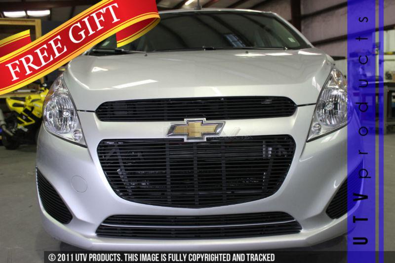 2013 chevy spark uppers, bumpers & fogs 6pc black billet grille kit custom 13