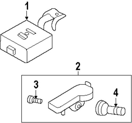 Subaru oem 28191sa000 tire pressure monitoring system (tpms) valve