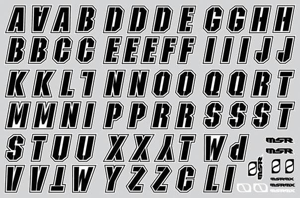 New msr wide letters letter id kit, black, one size