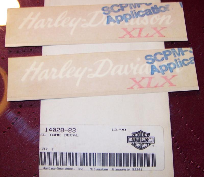 Harley davidson 1983-1985 sportster xlx fuel tank decals  / nos