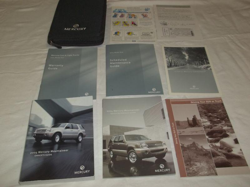 2004 mercury mountaineer owner manual 9/pc.set & black mercury zippered case.