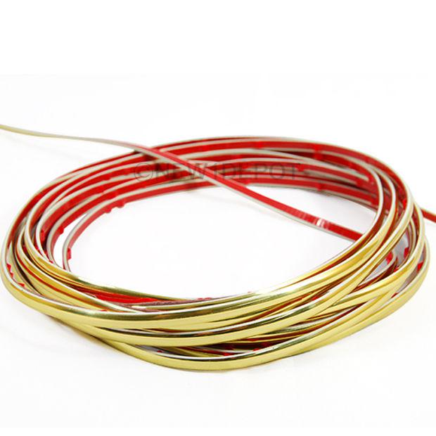 3mmx5m car gold decor moulding trim strip for switch door handle trim universal