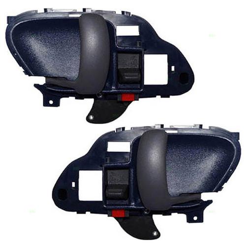 New pair set inside inner interior blue door handle chevy gmc pickup truck suv