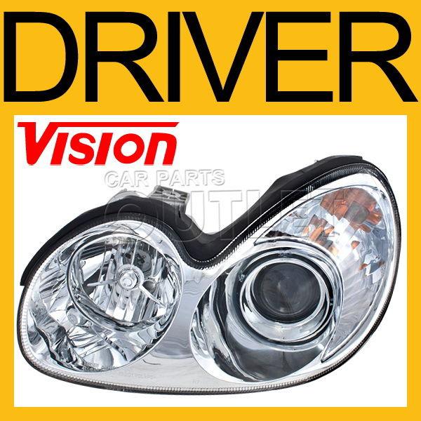 Driver side left head lamp light assembly for 02-05 sonata hyundai replacement l