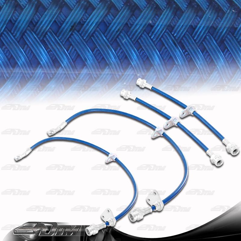 97-99 acura cl 90-97 honda accord 95-98 odyssey stainless steel brake line blue