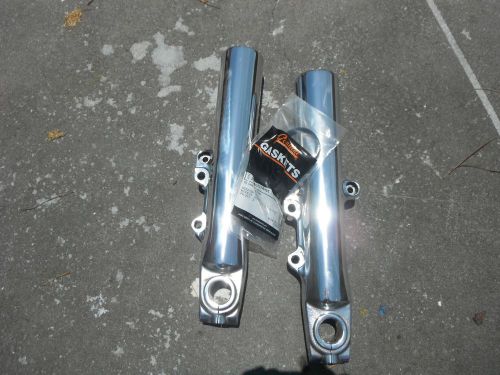 Harley front forks sliders street glide road glide 14-2016 polished no exchange