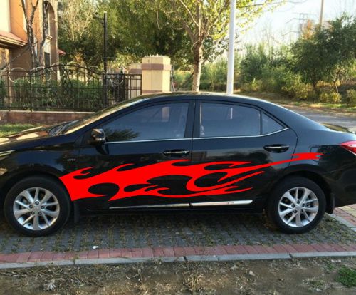 Car truck decal vinyl side decal body stickers flames for corolla #330