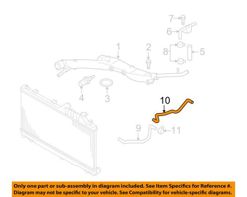 Subaru oem 10-12 legacy 2.5l-h4 cooling-outlet hose 72421aj070