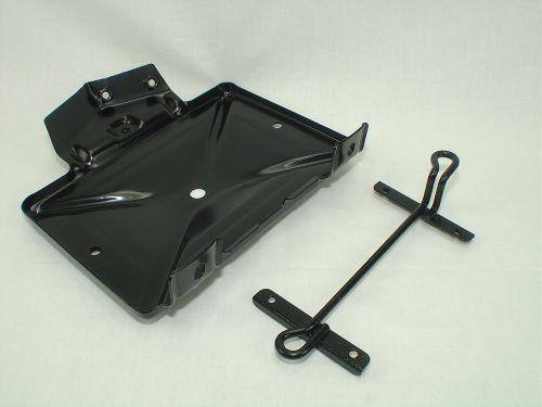 64 65 66 67 pontiac gto, lemans, tempest  battery tray and hold down clamp set