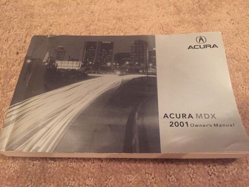 01 2001 acura mdx owners owner&#039;s manual book oem