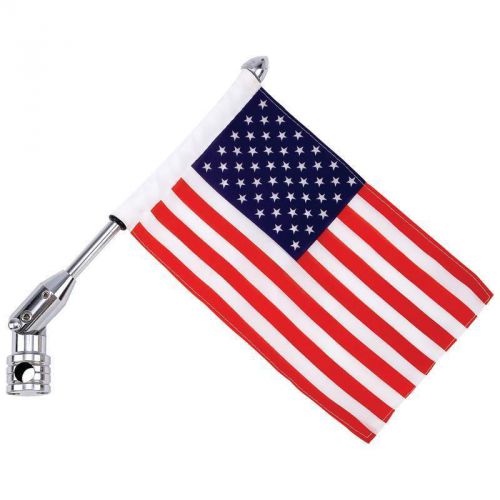 5 count us flag &amp; motorcycle flagpole mount  usa flag new