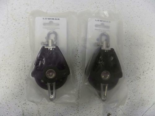 Lot of 2 lewmar 29926004bk 60mm single synchro bloack w/ becket