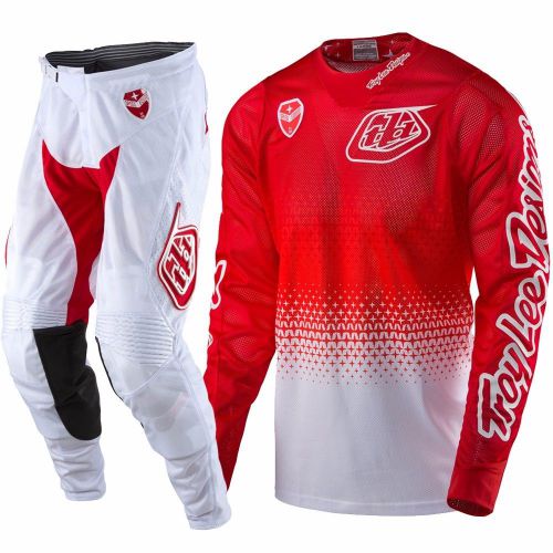 Troy lee designs new 2017 se air starburst red adult mx atv jersey pant gear set