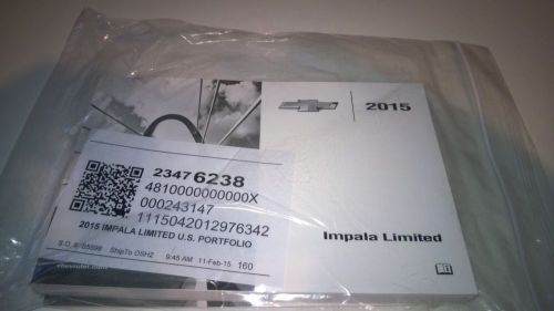 2015 chevrolet impala limited owner&#039;s manual set  ***new***