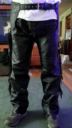 Mens  leather motorcycle chaps