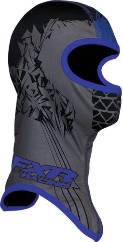 Fxr-snow shredder-frostbite block poly/spandex balaclava,black/blue,large/lg