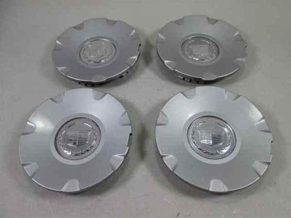 2005 cadillac sts set of 4 center caps w/logo 17" oem