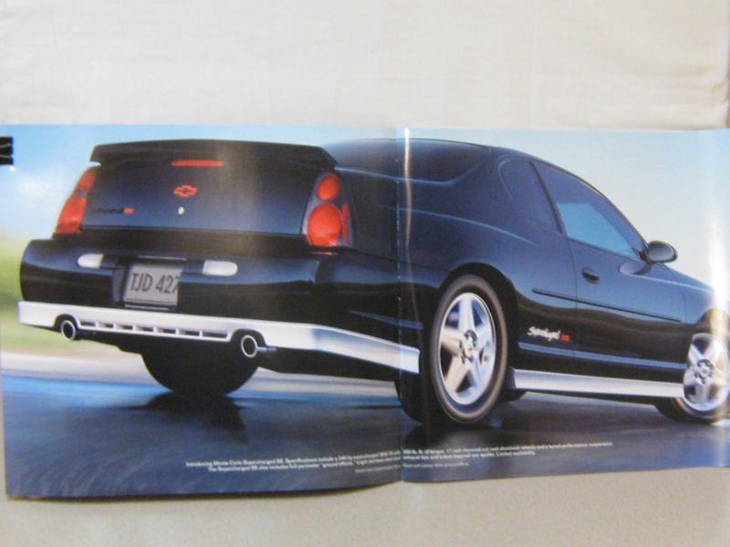 2004 chevrolet monte carlo coupe brochures booklets handouts nib full color