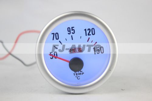 New 2&#034; 52mm electric oil temp temperature gauge blue led 50-150 celsius w/sensor