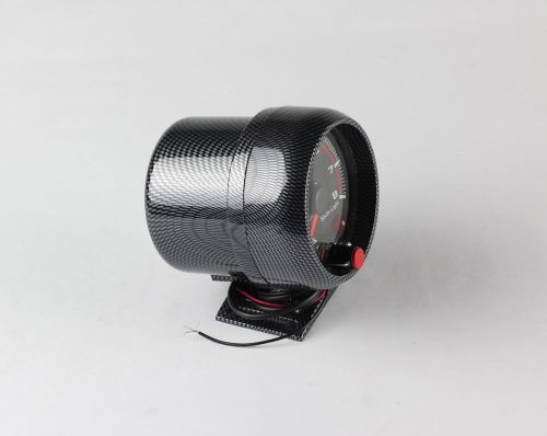 Beand new c 3.75&#034; 8k rpm led tacho gauge+shift light arbon fiber look