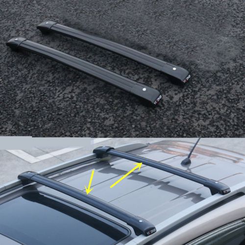 2pcs black aluminum cross bar roof cargo luggage rack for cadillac srx