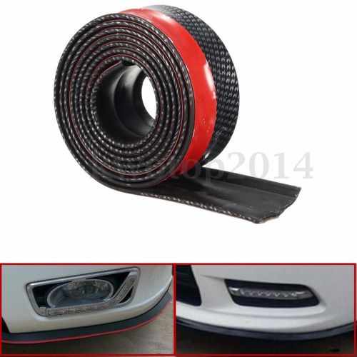 2.5m universal carbon fiber front bumper lip splitter chin spoiler body trim 8ft