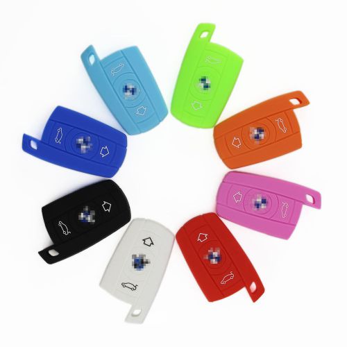 Silicone fob shell case remote key cover holder for bmw smart key 1 3 5 6 series