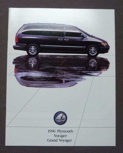 1996 plymouth voyager grand van dealer sales brochure~original showroom catalog