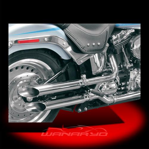 Cycle shack slip-on mufflers, slash-out 2007-2013 harley fxstd flstf flstfb