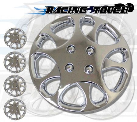 4pcs set 14&#034; inches metallic chrome hubcaps wheel cover rim skin hub cap #821