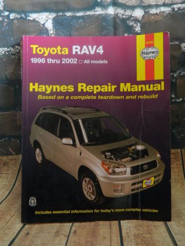 Haynes repair manual, toyota rav4, 1996 - 2002, prev owned – very good condition