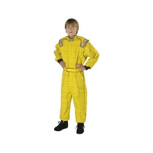 G-force driving suit one-piece double layer sublimated cordura youth sm yellow