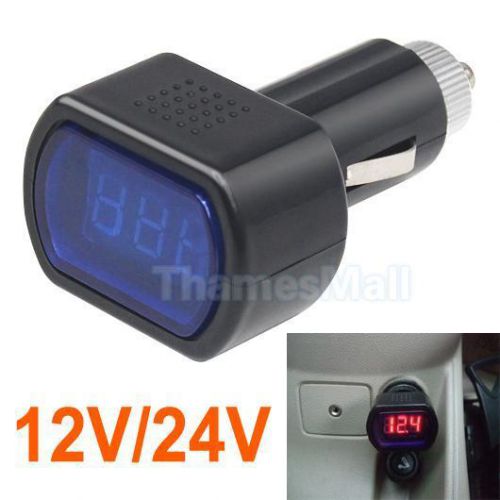 Digital mini led 12v/24v car auto system voltmeter voltage gauge volt meter