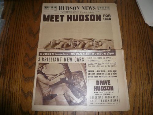 1938 hudson news hudson six hudson eight - vintage