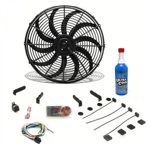 Zirgo super cool pack 2122 fcfm 14&#034; s blade fan, fixed temp switch, harness