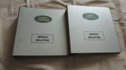 Land rover service bulletins in binders