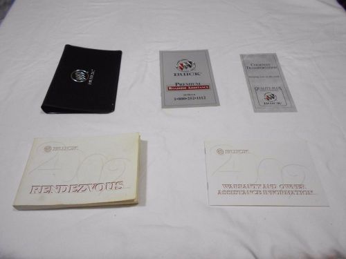 2002 buick rendezvous owner manual 4/pc.set &amp; black buick factory case  oem