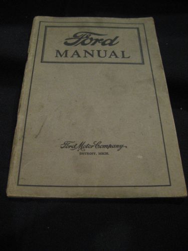 Vintage ford manual for owners and operators of ford cars and trucks ©1926