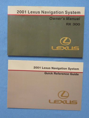 2001 lexus rx 300 navigation owner&#039;s manual~user operator instruction guide book