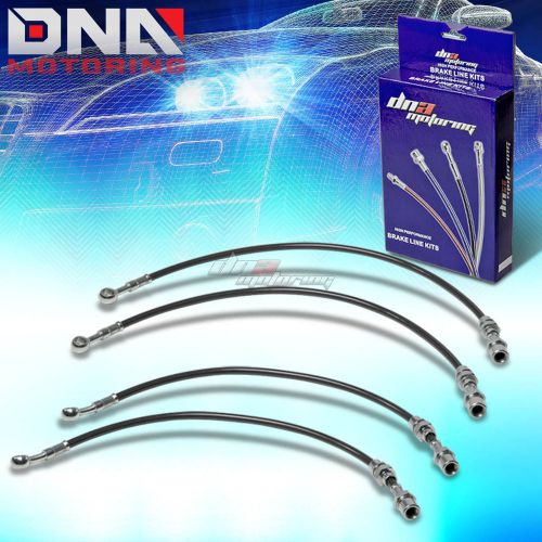 For 89-94 maxima se/gxe w/abs black stainless steel braid hose brake line/cable