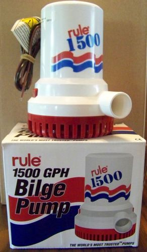 Bilge pump rule 1500 gph standard non - automatic 12v rul-02 new