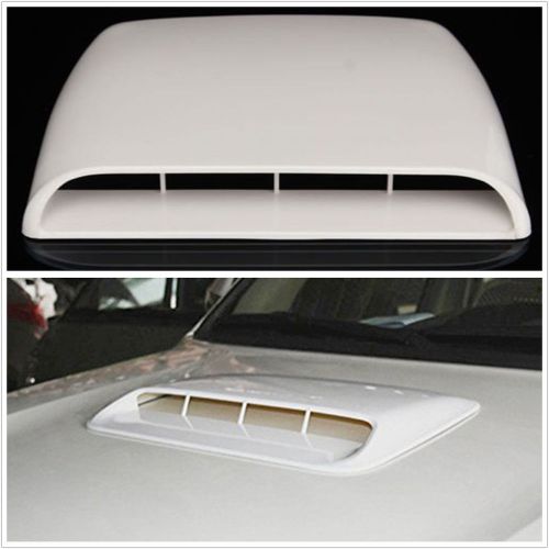 3d white simulation car air flow intake hood scoop vent bonnet decor cover decal