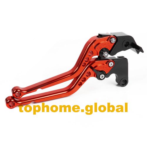 Long clutch brake levers for cagiva raptor 650 01-07 / raptor 1000 00-05 red cnc