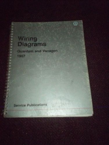 1987 volkswagen quantum and vanagon oem wiring diagrams factory service manual