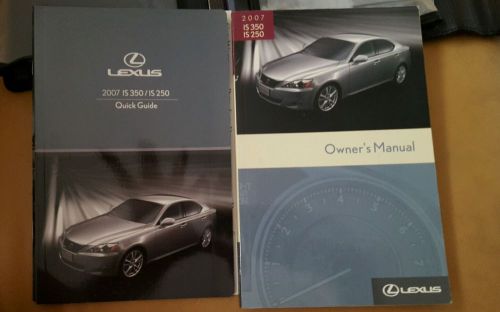 2007 lexus is350 is250 owner&#039;s manual book