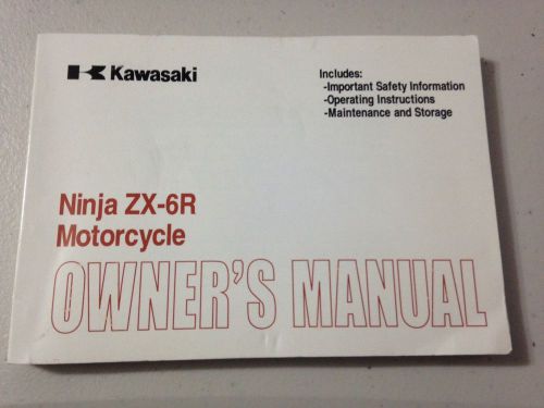 Kawasaki ninja zx-6r motorcycle owners manual book