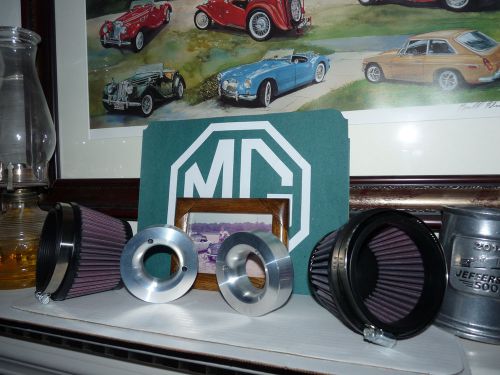 Mgb mga tr  volvo datsun  su hs6  x2 cnc alum  velocity stacks + x2 k&amp;n filters