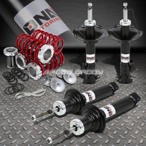 Dna front+rear oe gas shock absorber struts+red coilover for 95-99 maxima/i30