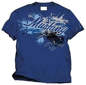 New blue ford mustang pony splash effect size xxl men&#039;s tee shirt!